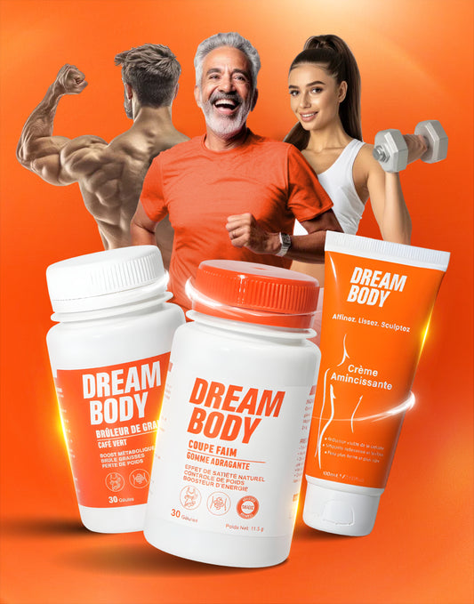 Pack Minceur Dream Body — Triple Action (Brûleur + Coupe-Faim + Crème Amincissante)